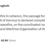 아바스 아라그치 이란 외무장관의 호르무즈 해협 개방 메시지