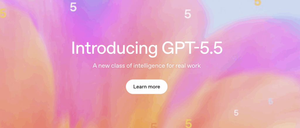 오픈AI가 23일 GPT-5.5를 공개한 글의 이미지